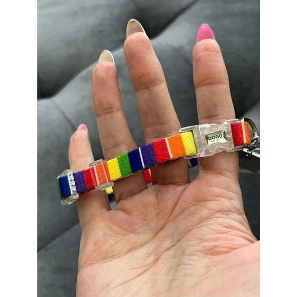 Pride rainbow adjustable‎ pet collar NWT XS - Picture 4 of 4